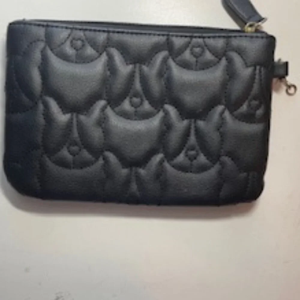Betsey Johnson Zip-Top Mini Purse – Dog Print & Gold Logo - Picture 3 of 5
